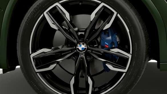 BMW X3 M40i M40d G01 LCI Facelift 2021 Malachitgrün metallic M Sportbremse Nahaufnahme Rad