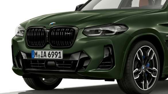 BMW X3 M40i M40d G01 LCI Facelift 2021 Malachitgrün metallic M Aerodynamikpaket Frontschürzel